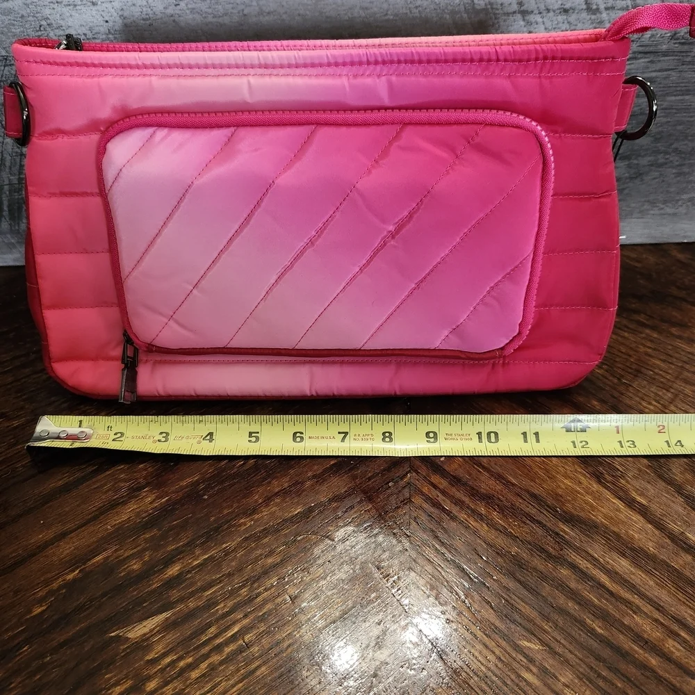NWT Think Royln Pink Ombre Quilted Large Crossbody